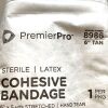 PREMIER PRO REF 8986, COHESIVE BANDAGE, 6"X5 YDS STRETCHED HANND TEAR, 6" TAN, EXP 2020-06, BOX OF 12