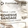 PREMIER PRO REF 8986, COHESIVE BANDAGE, 6"X5 YDS STRETCHED HANND TEAR, 6" TAN, EXP 2020-06, BOX OF 12