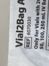 WEST Lot of 12 Vial2Bag Advanced 20mm  6070030   Exp.2026-12 to 2027-03 (K14/M53/Y15) Vial2Bag Advanced 20mm