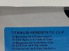 PETERS Box of 30 Titanium Hemostatic Clip  B2180-1   Exp.2024-02  (Y7/Y32) Titanium Hemostatic Clip