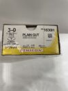ETHICON 1630H Gut Plain Monofilament Suture, Size 3-0, 27 in. Length, PS-2 Needle