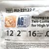ARROW REF AU-22122-F, Arrowg+ard Blue You-Bend Two-Lumen Hemodialysis Catheterization Kit, EXP 2023-05