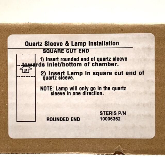 STERIS REF 10006362, Quartz Sleeve for Lamp Installation Round Ended O/R Exam light