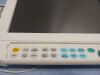 GE Datex Anesthesia Flat Panel Monitor w/ K-ANEB-00, K-ICUB-00 Command Bar & Power Supply WSZ191M Anesthesia Monitor