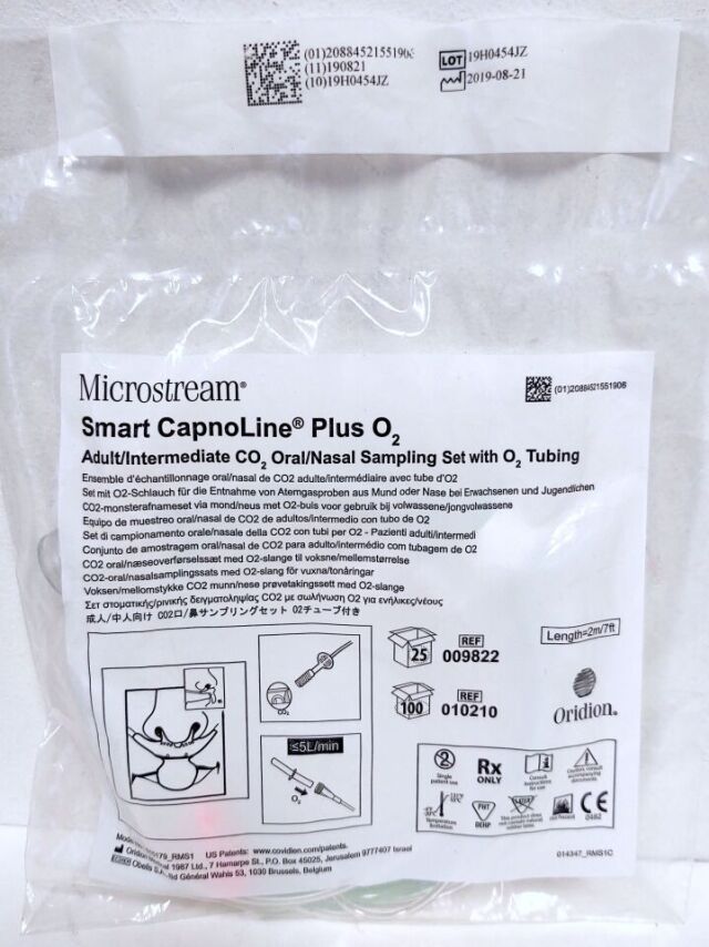 ORIDION 015179_RMS1 Microstream Smart CapnoLine Plus O2 , Adult/Intermediate CO2 Oral/Nasal Sampling Set with O2 Tubing 2m/7ft #P1 (009822 / 010210 EACH)