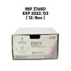 ETHICON REF Z765D PDS II (Polydioxanone) Suture, 1 (4.0 metric) 18" (45 cm) CTX, EXP 2022/03 (12/Box)
