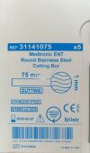 MEDTRONIC 31141075 ENT Round Stainless Steel Cutting Bur 75mm X 1mm-box of 5