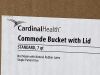 CARDINAL HEALTH Box of 10 Commode Bucket with Lid  CABU0007  (Y30) Commode Bucket with Lid