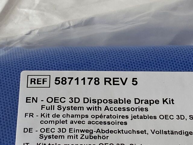 TIDI OEC 3D Disposable Drape Kit  5871178  Exp.2026-12 & 2027-05  (Y27) OEC 3D Disposable Drape Kit