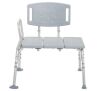 DRIVE 12025KD-1 Folding Universal Sliding Transfer Bench w/Back, Gray