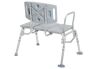DRIVE 12025KD-1 Folding Universal Sliding Transfer Bench w/Back, Gray