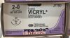 ETHICON J775D J775D COATED VICRLY VIOLET BRAIDED 2-0 18" - BOX OF 12 - 8 STRANDS PER PACKET - EXP 2/28/27 Sutures