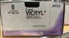 ETHICON J912G  COATED VICRYL 0 - 18" BOX 0F 12, 12 STRANDS PER PACKET - 11/30/2026 Sutures