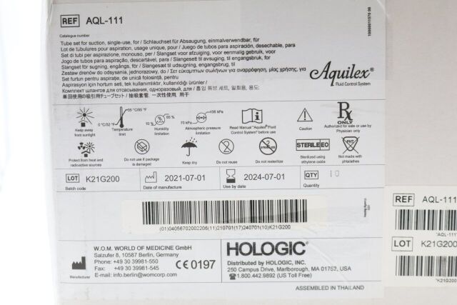 HOLOGIC AQL-111 | | EXPIRED | Box of 10 | Single-use tube set for irrigation