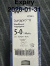 COVIDIEN VP720X-2 SURGIPRO II Suture, Taper Point, Size 5-0, Blue, 36", Needle CV-11, 3/8 Circle