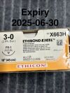 COVIDIEN x663h 3-0 18" ETHIBOND EXCEL COATED POLYESTER GREEN BRAIDED NON-ABSORBABLE SUTURE FS-1 24MM 3/8C REVERSE CUTTING (BOX OF 36) (ORANGE)