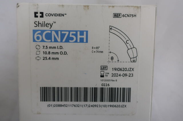 COVIDIEN 6CN75H Shiley Adult Flexible Tracheostomy Tube with TaperGuard Cuff