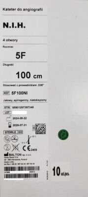 BALTON NIH 5F 100cm Catheters