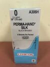 ETHICON A306H Perma-Hand* Silk, Black Braided Sutures, Box of 36