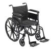 DRIVE MEDICAL CX420ADFA-ELR  DRIVE CX420ADFA-ELR CRUISER X4 WHEELCHAIR 20’’ FLIP BACK ADJUSTABLE HEIGHT DETACHABLE FULL ARMS ELEVATING LEGRESTS 