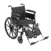 DRIVE MEDICAL CX420ADFA-ELR  DRIVE CX420ADFA-ELR CRUISER X4 WHEELCHAIR 20’’ FLIP BACK ADJUSTABLE HEIGHT DETACHABLE FULL ARMS ELEVATING LEGRESTS 