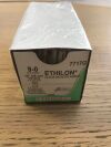 ETHICON 7717G Ethilon Black Monofilament 9-0, 12in (12/Box)