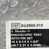 V. MUELLER SU2995-010 Plastic Endoscopic Trays With Pin Set 18 X 8-1/4 X 1-3/4" Surgical Cases