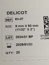 AMERICAN SURGICAL Box of 20 Delicot  63-07   Exp.2029-01  (Y59) Delicot