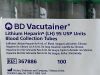 BD Lot of 285 Blood Collection Tubes  367886   Exp.2025-08 & 2025-09 (H57) Blood Collection Tubes