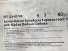 TELEFLEX Karlan Introducer Laparoscopic Cholangiography Set with Karlan Balloon Catheter 4Fr   CS-01700  Exp.2024-08  (Y64) Arrow-Karlan