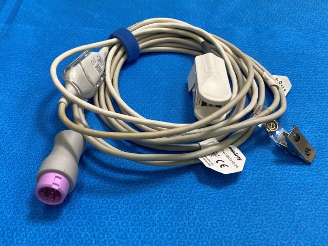 MINDRAY 040-003310-00 Masimo RD Set Pin SpO2 Extension Cable w/ 4050 RD Short SpO2 Sensor