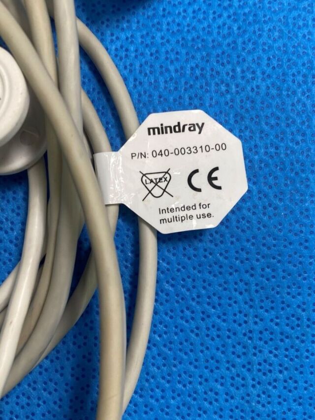 MINDRAY 040-003310-00 Masimo RD Set Pin SpO2 Extension Cable w/ 4050 RD Short SpO2 Sensor