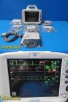 GE Dash 3000 Series,(SpO2 Dual IBP EKG NBP T/CO Print) W/ Leads ~ Monitor