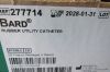 BARD Ref: 277714 All Purpose Urethral Rubber Utility Catheter 14Fr. Box of 12, Exp. 01/2028 Catheters