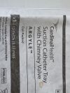 CARDINAL HEALTH Lot of 2 Suction Catheter Tray  37024oo  (Y64) Suction Catheter Tray
