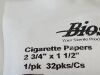 BIOSEL Lot of 5 Cigarette Papers  4232/32   Exp.2024-08  (Y64) Cigarette Papers