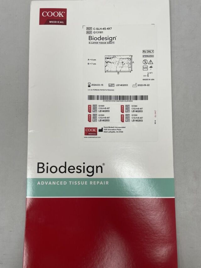 COOK G13181 Biodesign 4-Layer Tissue Graft: 4cm x 7cm