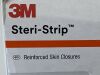 3M Box of 50  Steri-Strip Skin Closures 1/4" x 4"  R1546 Exp.2029-03  (M53) Steri-Strip