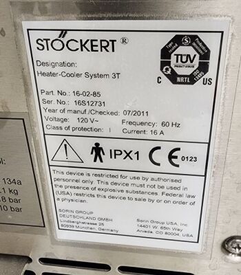 STOCKERT HEART LUNG MACHINE WITH 3T HEATER COOLER Heart Pump