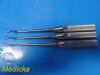 CODMAN SPO1137-40; SPO1137-39 & SPO1137-38 Angled Codman SPO1137-40; SPO1137-39 & SPO1137-38 Angled Ring Cone Curettes Set