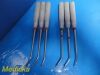 CODMAN Lot of 06  5, 6 & 8mm Ring Lot of 06 Codman 5, 6 & 8mm Ring Cone Curettes; Angled; 9" Long