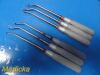 CODMAN Lot of 06  5, 6 & 8mm Ring Lot of 06 Codman 5, 6 & 8mm Ring Cone Curettes; Angled; 9" Long