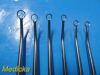 CODMAN Lot of 06  5, 6 & 8mm Ring Lot of 06 Codman 5, 6 & 8mm Ring Cone Curettes; Angled; 9" Long