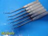 CODMAN Lot of 06  5, 6 & 8mm Ring Lot of 06 Codman 5, 6 & 8mm Ring Cone Curettes; Angled; 9" Long