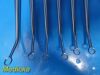 CODMAN Lot of 06  5, 6 & 8mm Ring Lot of 06 Codman 5, 6 & 8mm Ring Cone Curettes; Angled; 9" Long