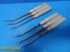 CODMAN Lot of 06  5, 6 & 8mm Ring Lot of 06 Codman 5, 6 & 8mm Ring Cone Curettes; Angled; 9" Long