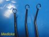 CODMAN Lot of 06  5, 6 & 8mm Ring Lot of 06 Codman 5, 6 & 8mm Ring Cone Curettes; Angled; 9" Long