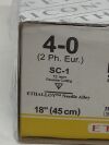 ETHICON Box of 36 1824H  4-0 GUT PLA" YELLOWISH TAN 1X18" SC-1 Exp.2028-09  (T43) Plain Gut