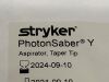 STRYKER Invuity PhotonSaber Y (Yankauer), Taper Tip ES3Y   Exp.2024-09  (K16) Photon Saber Y
