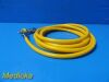 Accuflex 02899 Medical Air Conductive Hose W/ Fittings; Yellow; 15 Feet